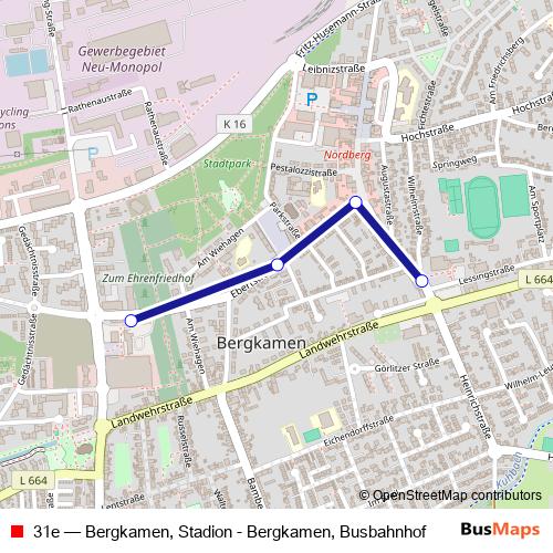 31e bus Line Map