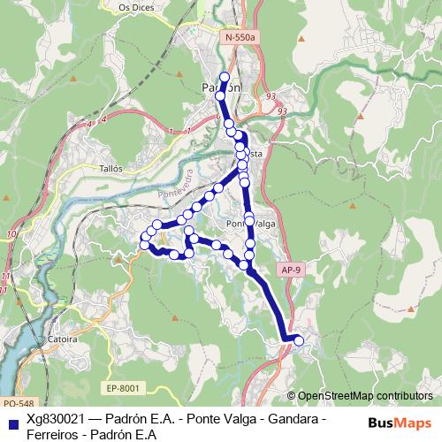 Xg830021 bus Line Map