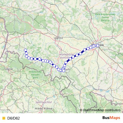 D6/D62 rail Line Map
