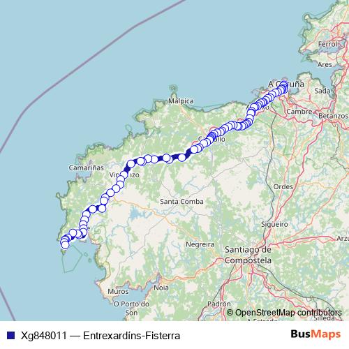 Xg848011 bus Line Map