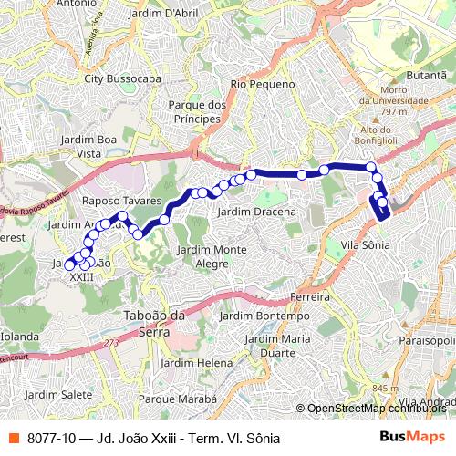 8077-10 bus Line Map