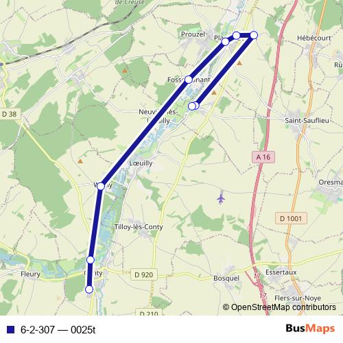 6-2-307 bus Line Map