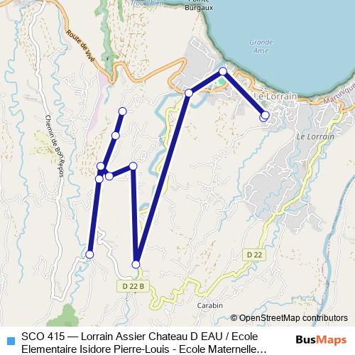 SCO 415 bus Line Map