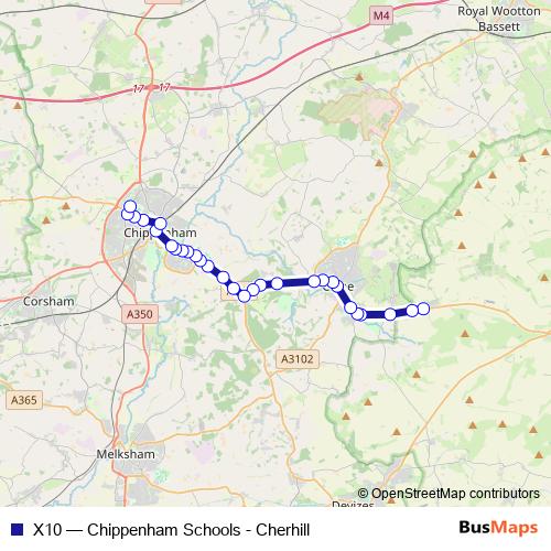 X10 bus Line Map