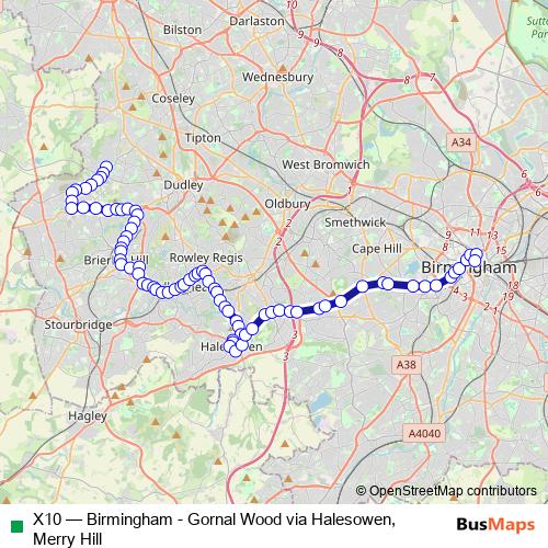 X10 bus Line Map