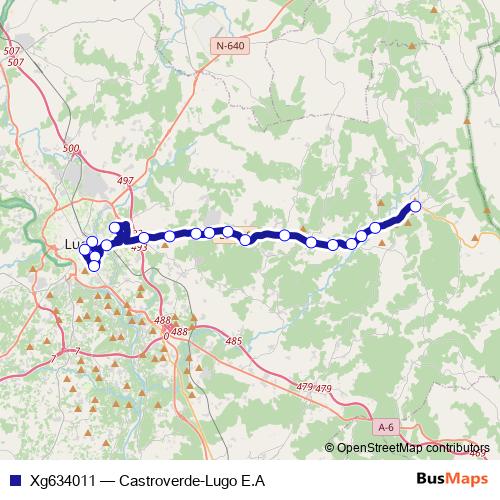 Xg634011 bus Line Map