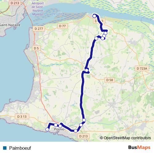 Paimboeuf bus Line Map