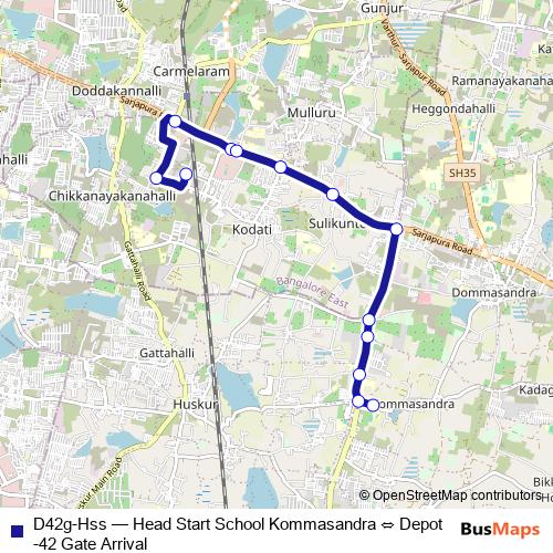D42g-Hss bus Line Map