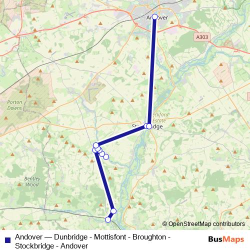 Andover bus Line Map