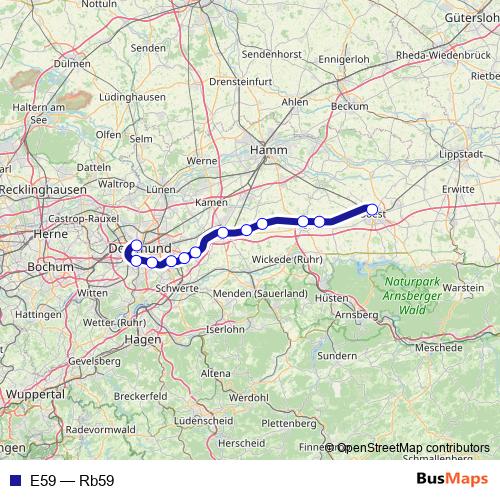 E59 rail Line Map