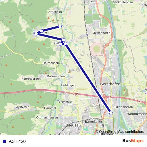 AST 420 bus Line Map