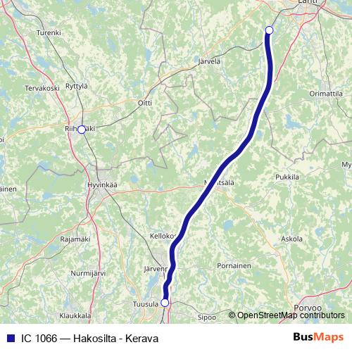 IC 1066 rail Line Map