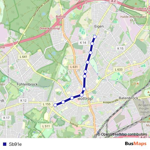 Sb91e bus Line Map