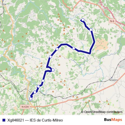 Xg846021 bus Line Map
