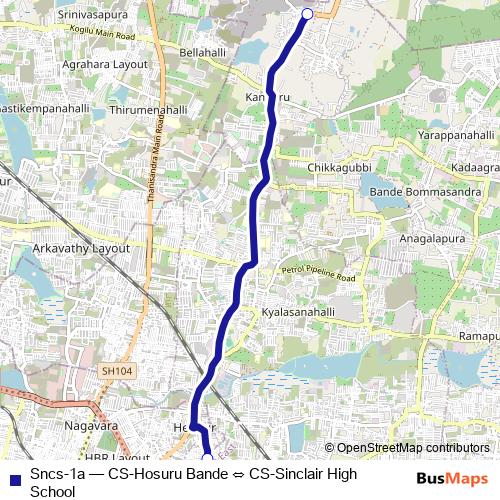 Sncs-1a bus Line Map