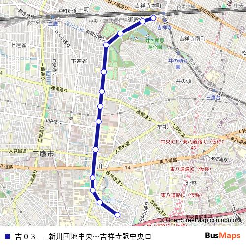 吉０３ bus Line Map