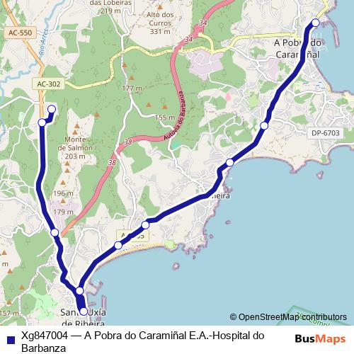 Xg847004 bus Line Map