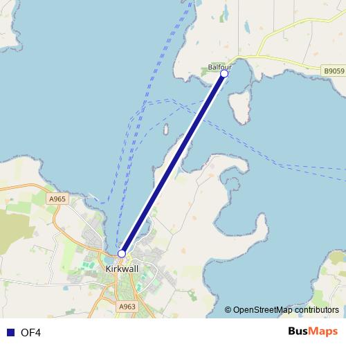 OF4 ferry Line Map