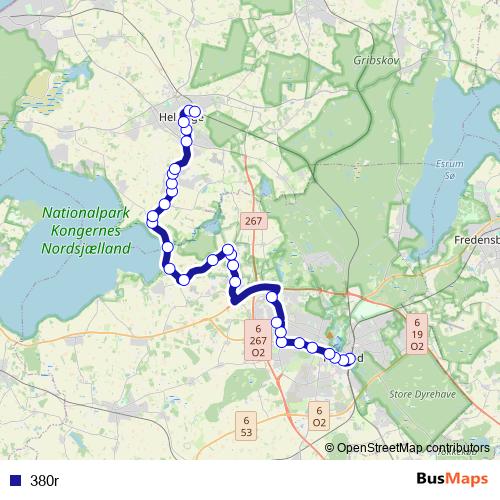 380r bus Line Map