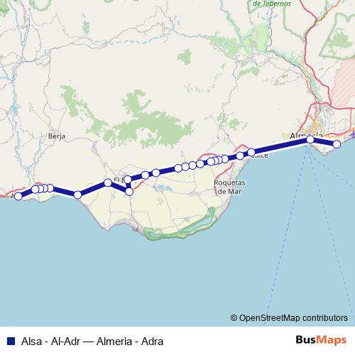 Alsa - Al-Adr bus Line Map