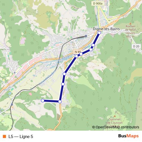 L5 bus Line Map