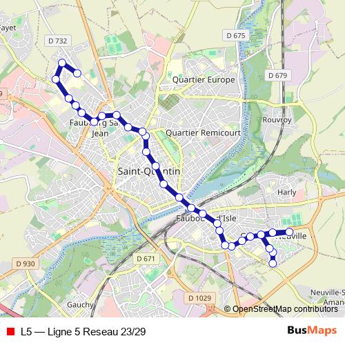 L5 bus Line Map