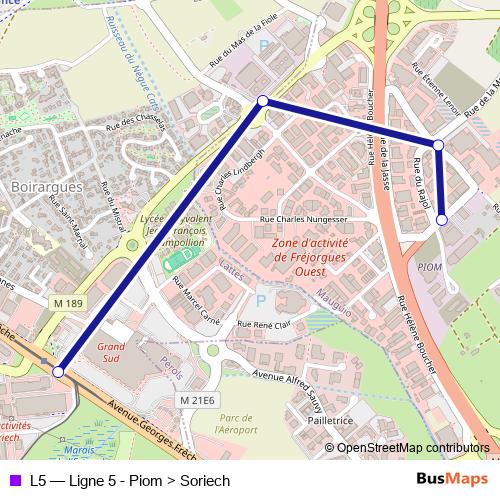 L5 bus Line Map