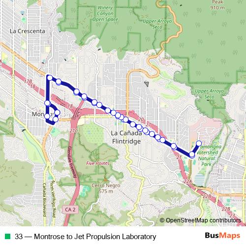 33 bus Line Map