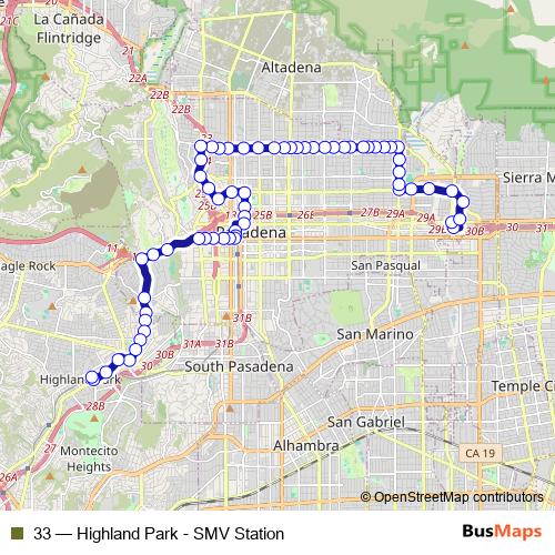 33 bus Line Map