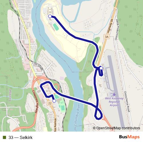 33 bus Line Map