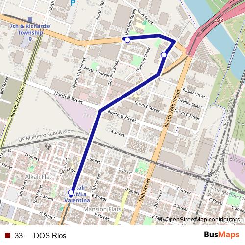 Bus 33 Stops & Times in Sacramento