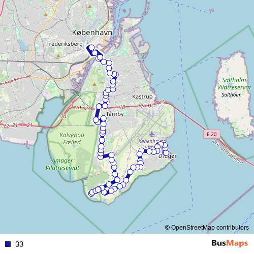 33 bus Line Map