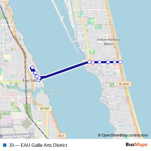 33 bus Line Map