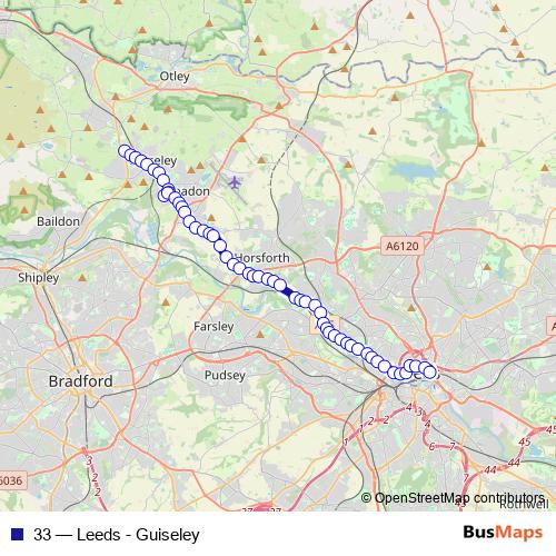 33 bus Line Map