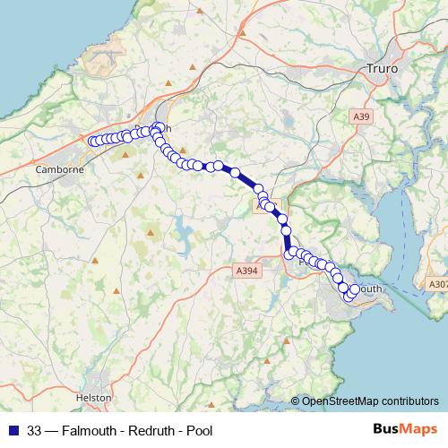 33 bus Line Map