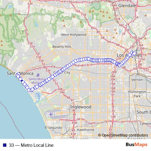 33 bus Line Map