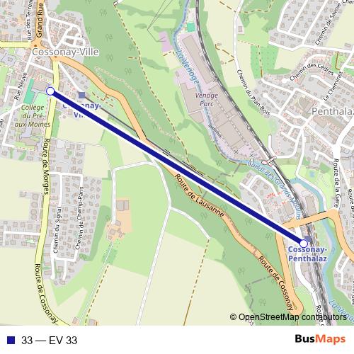 33 bus Line Map