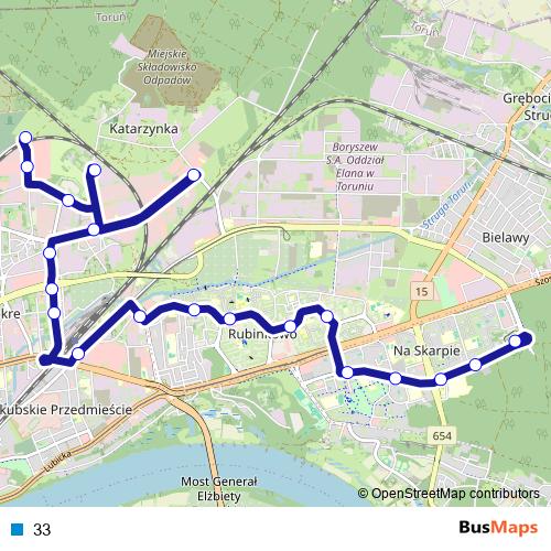 33 bus Line Map