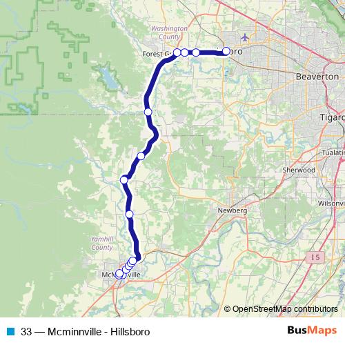33 bus Line Map
