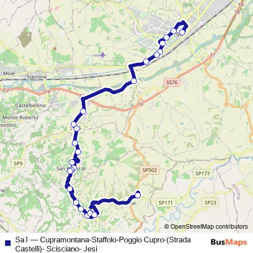 Sa1 bus Line Map