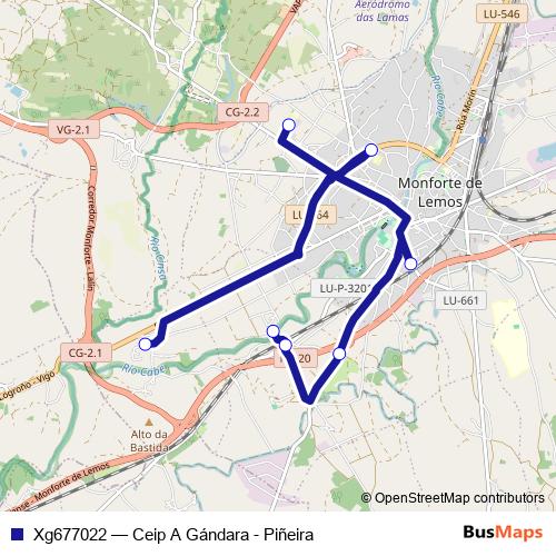 Xg677022 bus Line Map