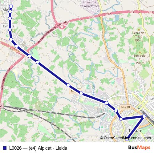L0026 bus Line Map