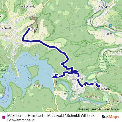 Mäxchen bus Line Map