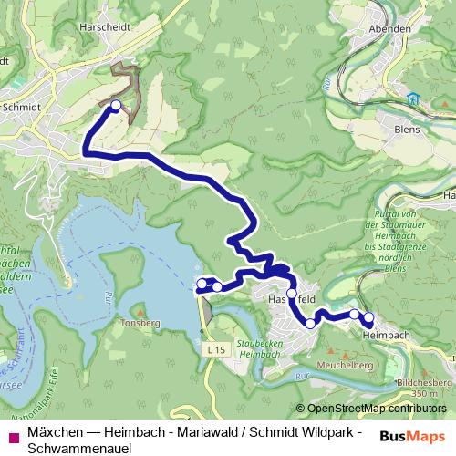 Mäxchen bus Line Map