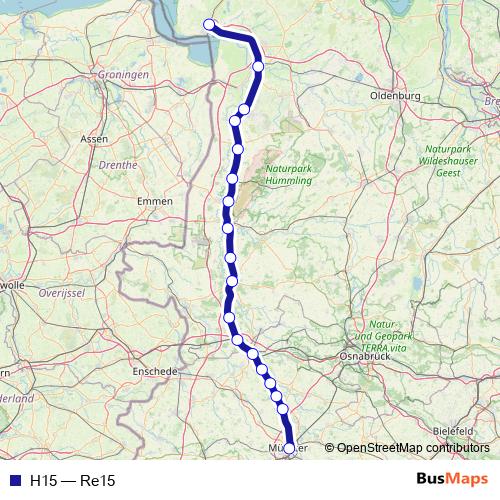 H15 rail Line Map
