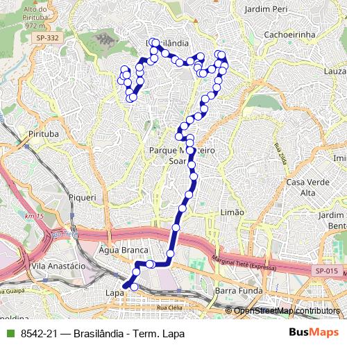 8542-21 bus Line Map