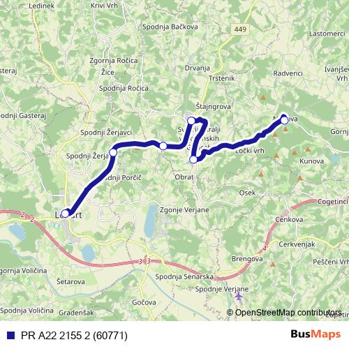 PR A22 2155 2 (60771) bus Line Map