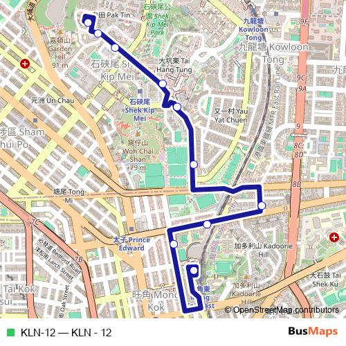 KLN-12 bus Line Map
