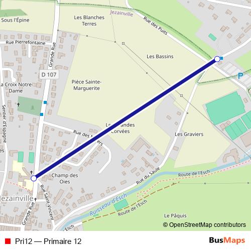 Pri12 bus Line Map
