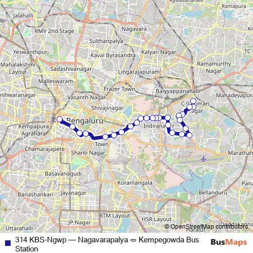 314 KBS-Ngwp bus Line Map